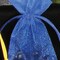 The Ribbon People Club Pack of 36 Royal Blue Organza Tie Gift Bags 3.5" x 5.5"